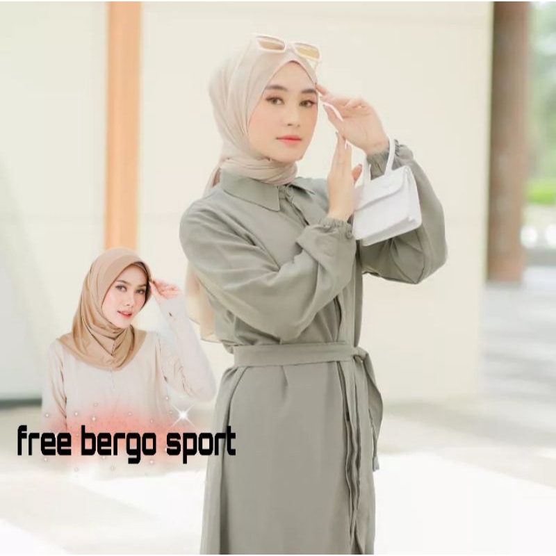 FREE BERGO SPORT/setelan itycrepe/ setcel tunik