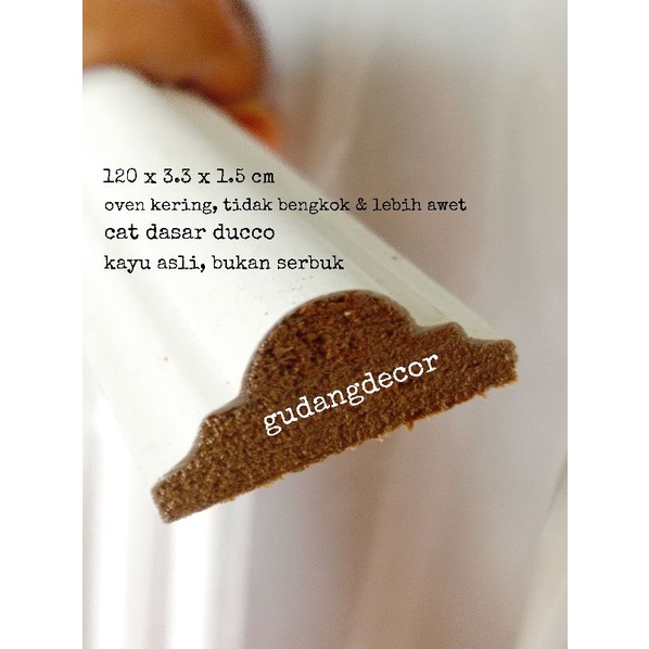 wall moulding lis profil Wood plank panel kayu bukan serbuk tidak bengkok