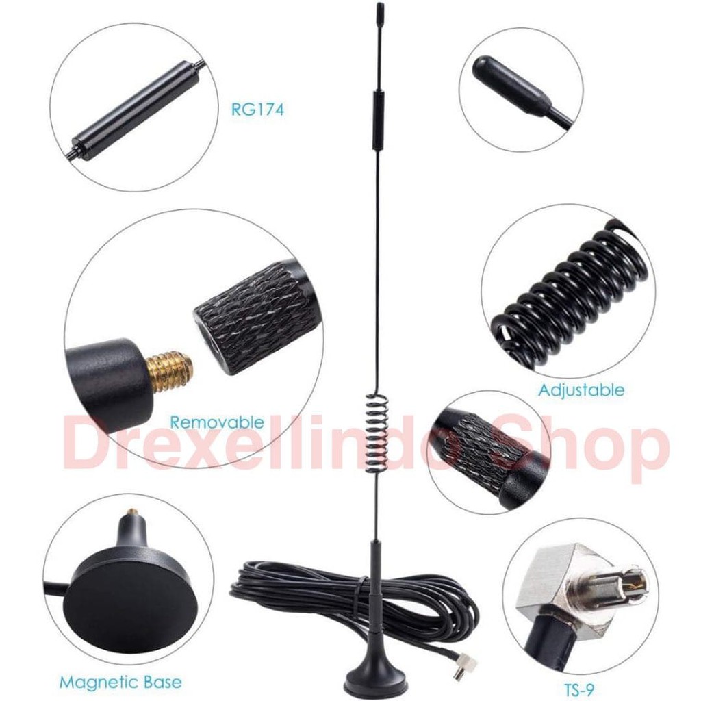 TS9 Antenna Spiral 7dBi 4G LTE 3G WCDMA GSM 3G 2.4G Kabel 5 meter