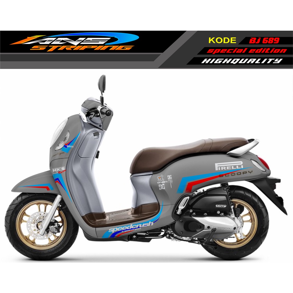 DECAL STICKER HONDA SCOOPY FULL BODY / STICKER VARIASI SCOOPY ELEGANT/ STICKER TERBARU