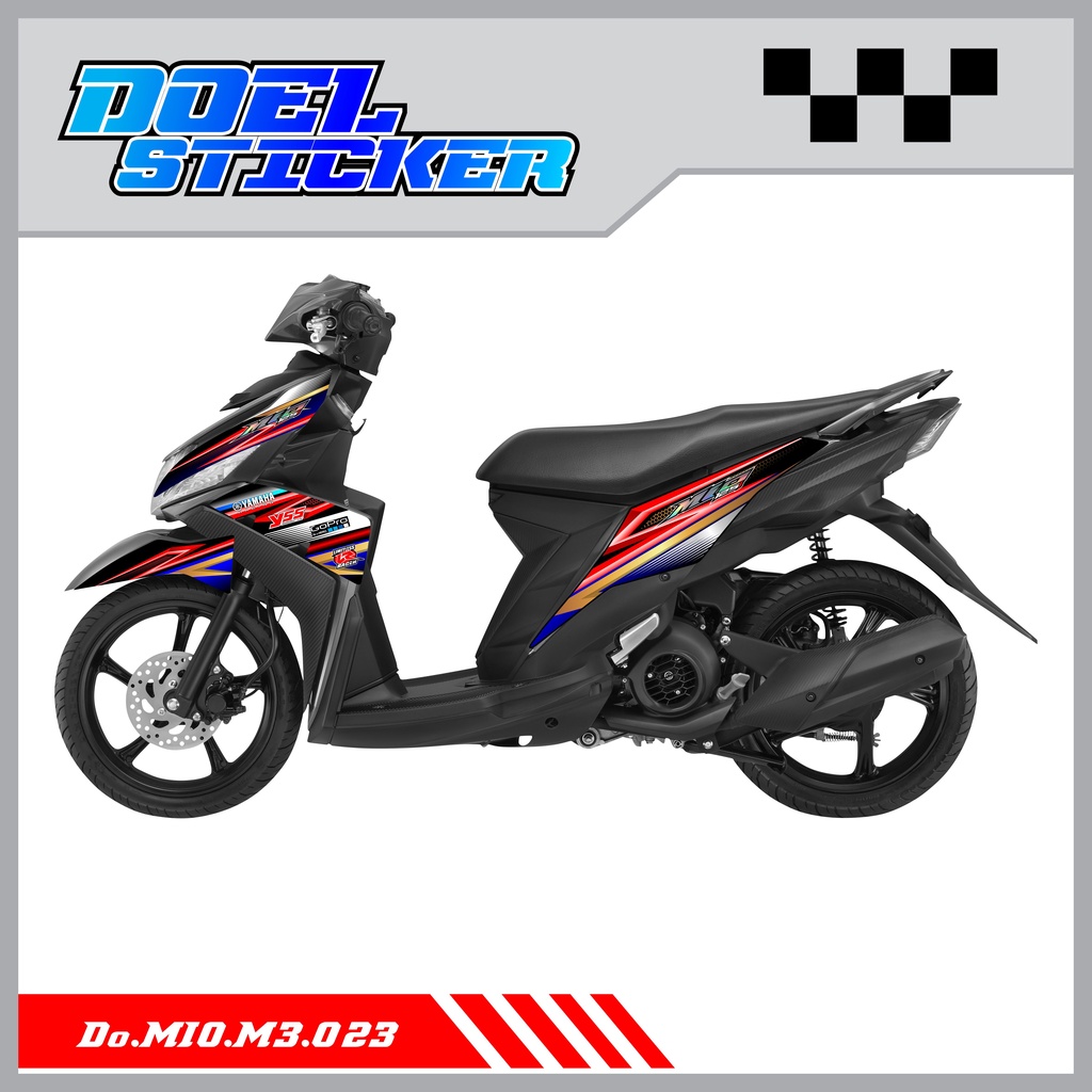 Sticker Striping Mio M3 , Mio Z , Mio 125 List Variasi Hologram pelangi,Crome Doel 023