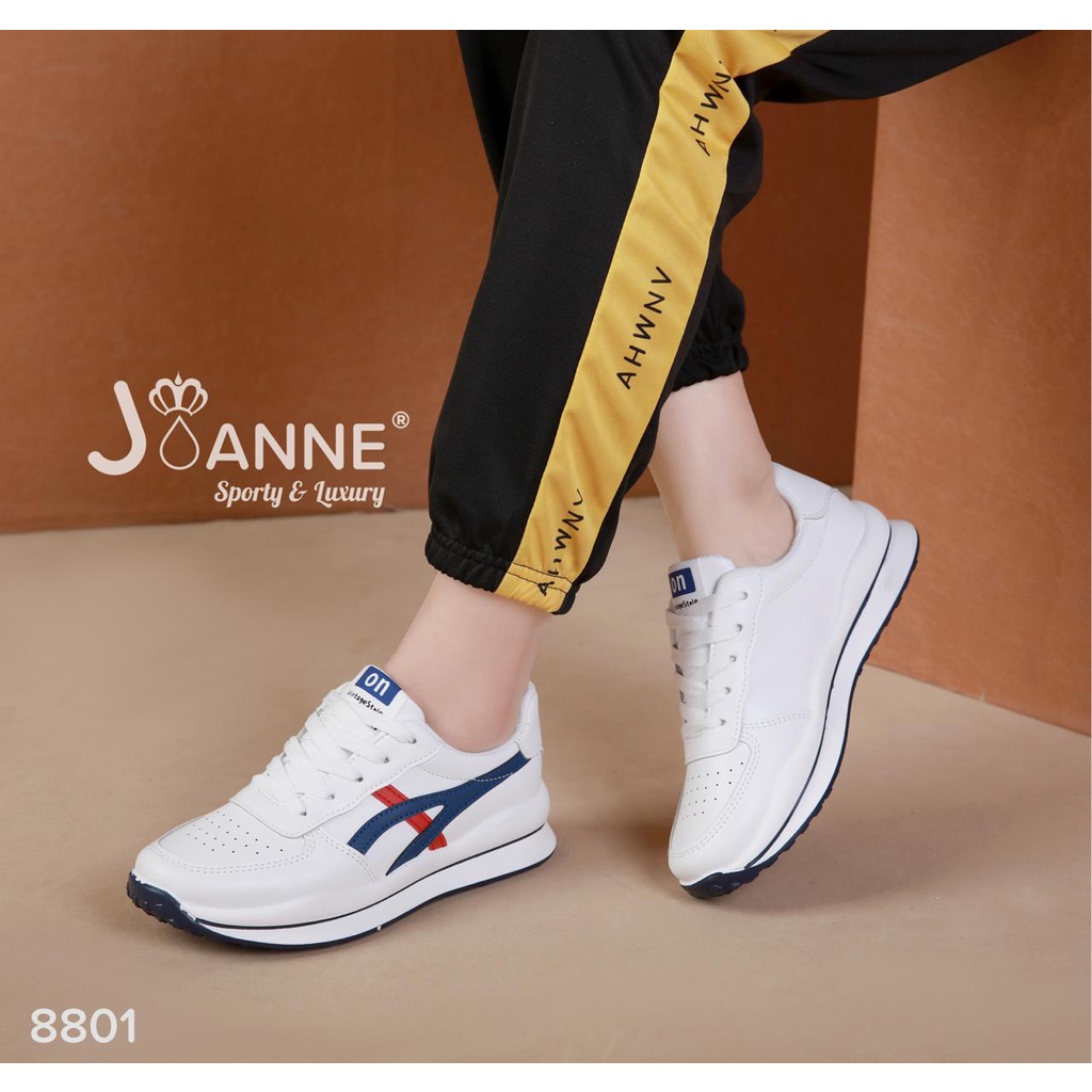 JOANNE Leather Sneakers Shoes #8801 ORIGINAL