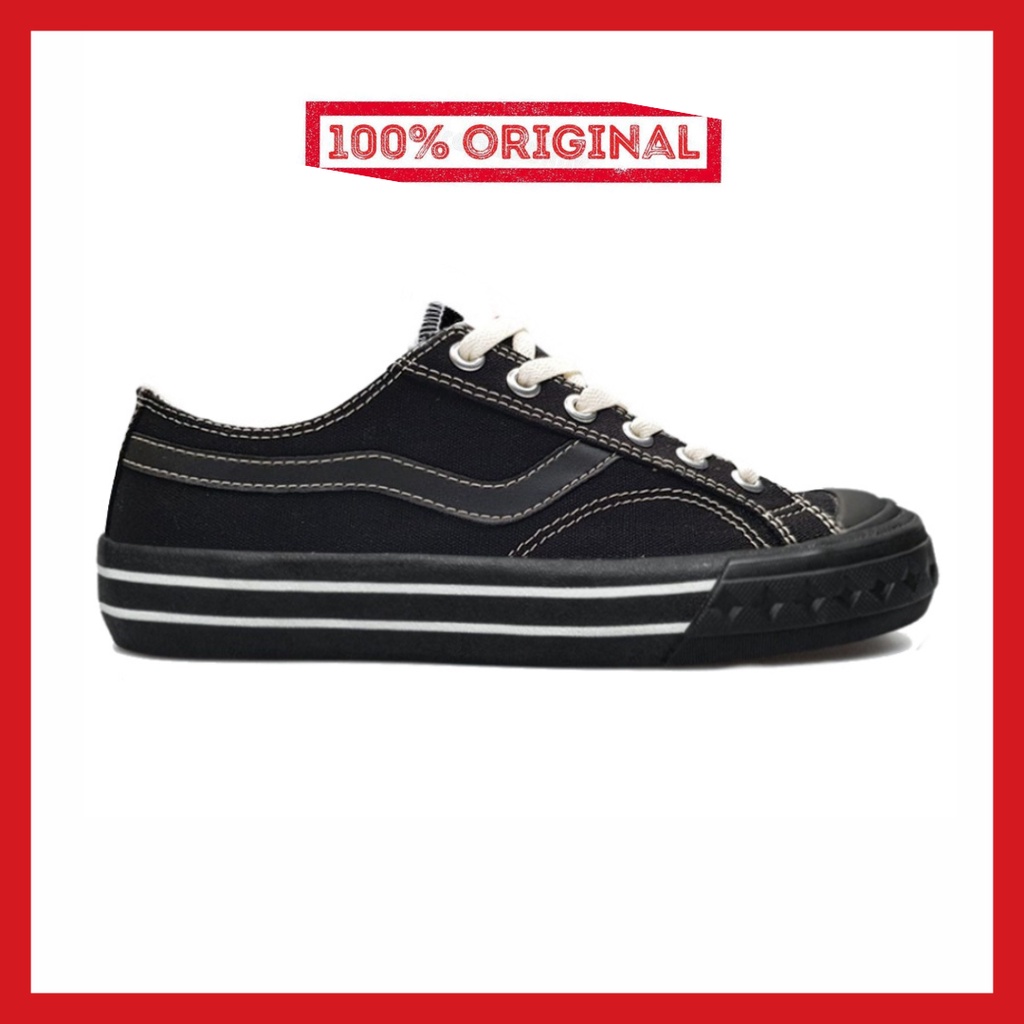 ORIGINAL - Sepatu Brand Lokal Kasual Pria Wanita No Brand Black Oreo Low Not Sneakers Ventela Retro Public Low Oreo