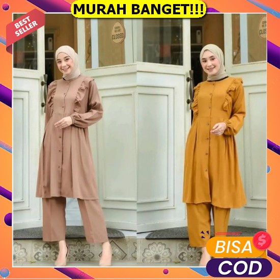 Mabel Tunik Bahan Katun Kotak Ld 100Cm-110Cm Baju Atasan Wanita Kekinian 2022 Viral Import Blouse Wa