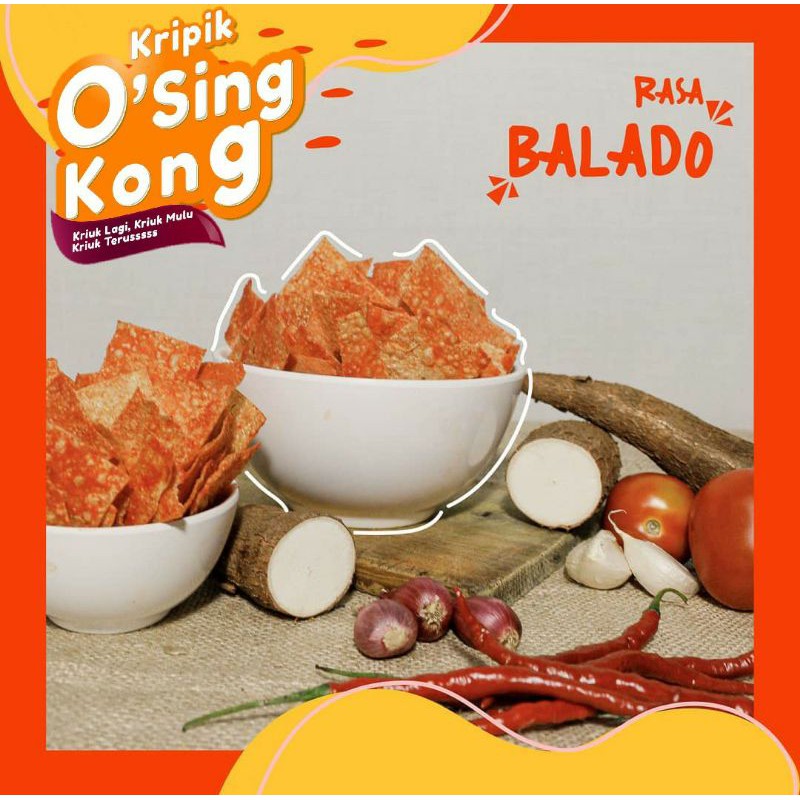 

Keripik O-Singkong Indo Rasa Balado(Spicy Balado Flavour)