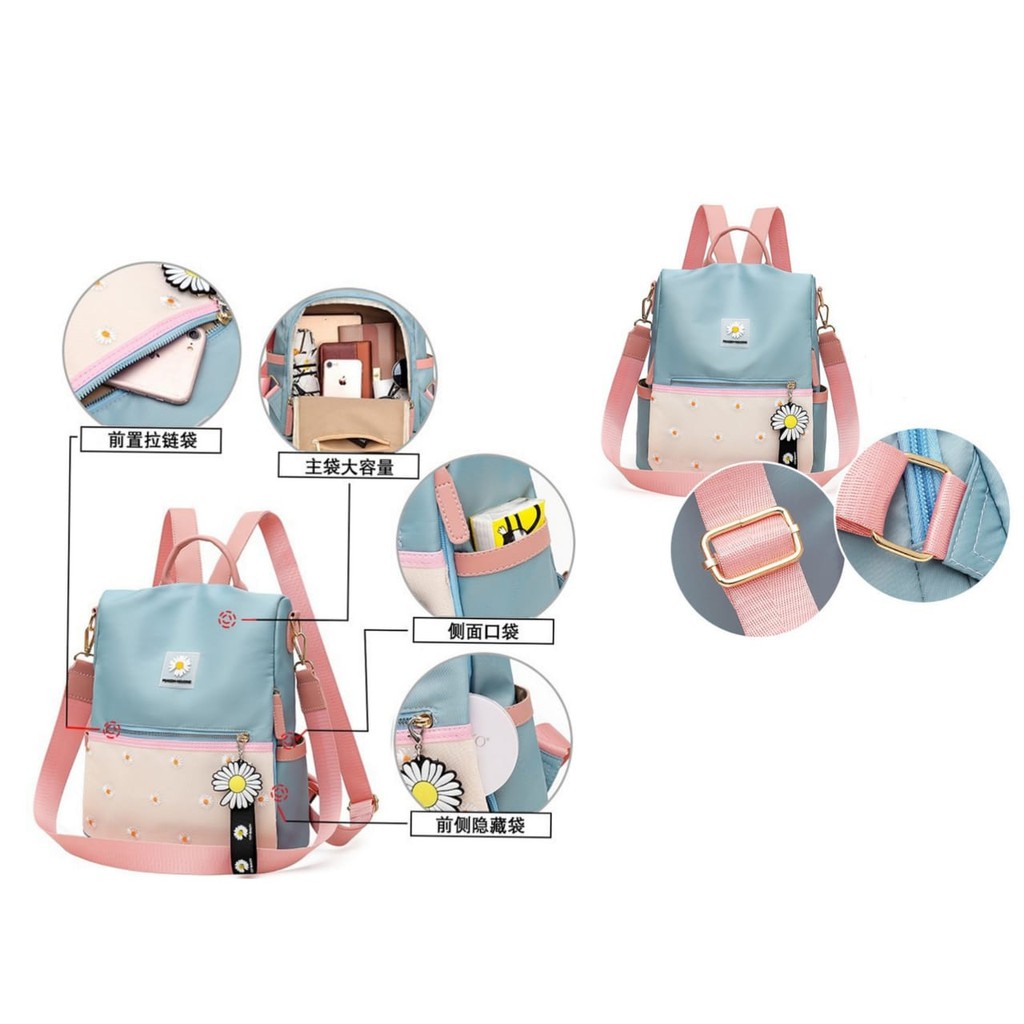 TAS RANSEL IMPORT KOREA WANITA ANTI AIR ARIZA BACKPACK KERJA SEKOLAH ORI BESAR GENDONG PREMIUM BATAM