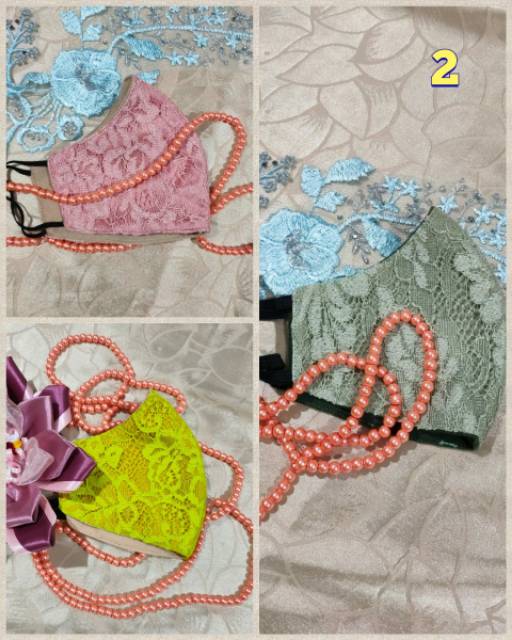 Masker brokat paket isi 3 murah