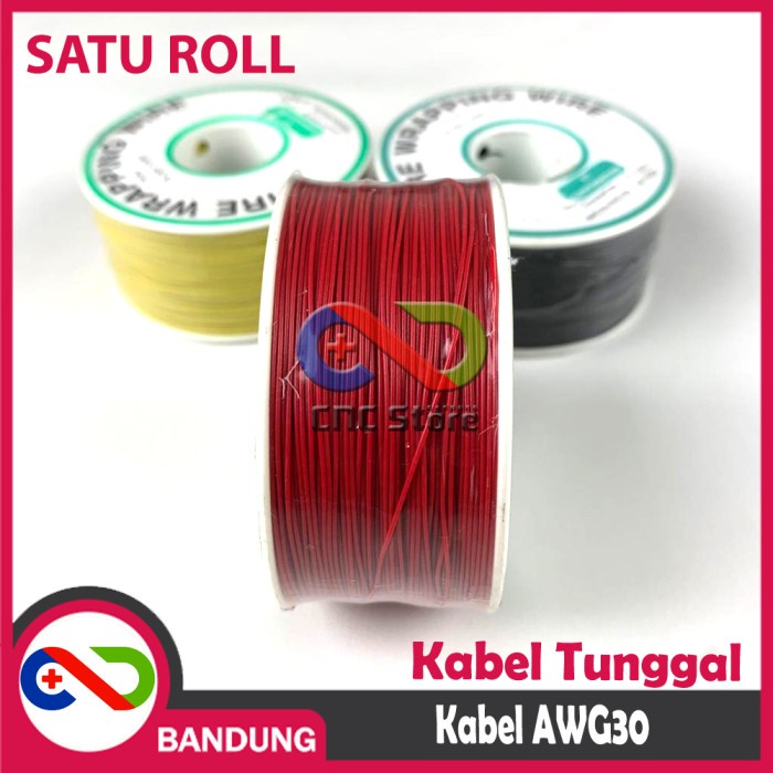 KABEL JUMPER TUNGGAL AWG30 RED FOR BREADBOARD PER SATU ROLL