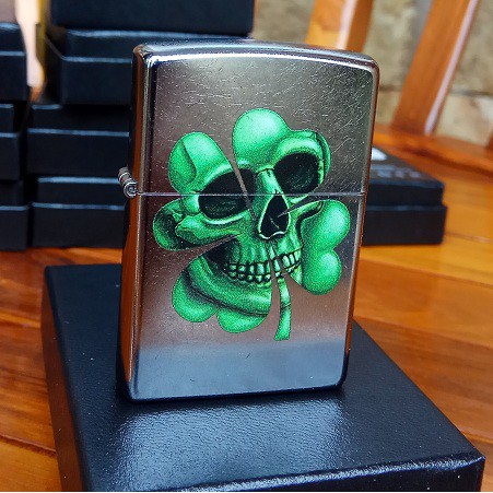 Zippo Original USA 49260 Lucky Skull - Stok Lengkap Garansi Resmi