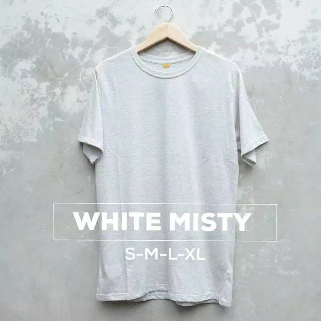 Kaos Polos Putih Misty Premium | Kaos Murah Bandung | Kaos Distro | Baju Pria Putih Misty