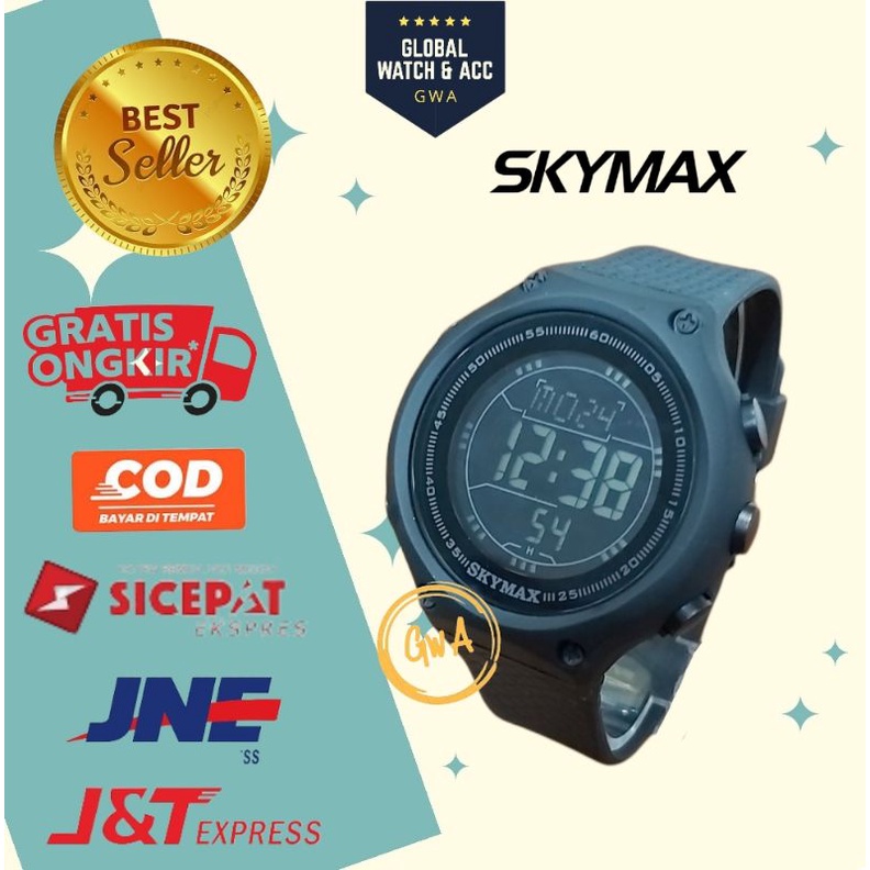 Jam tangan pasangan / couple digital skymax water bisa buat renang