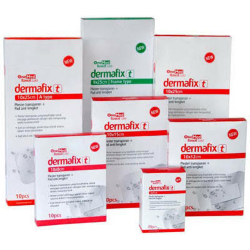 Dermafix T Plester Transparan Anti Air 5 × 7 10 × 12  10 × 25 Untuk Luka