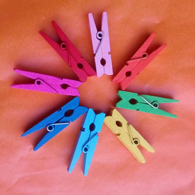 Wooden Clip Rainbow & Classic