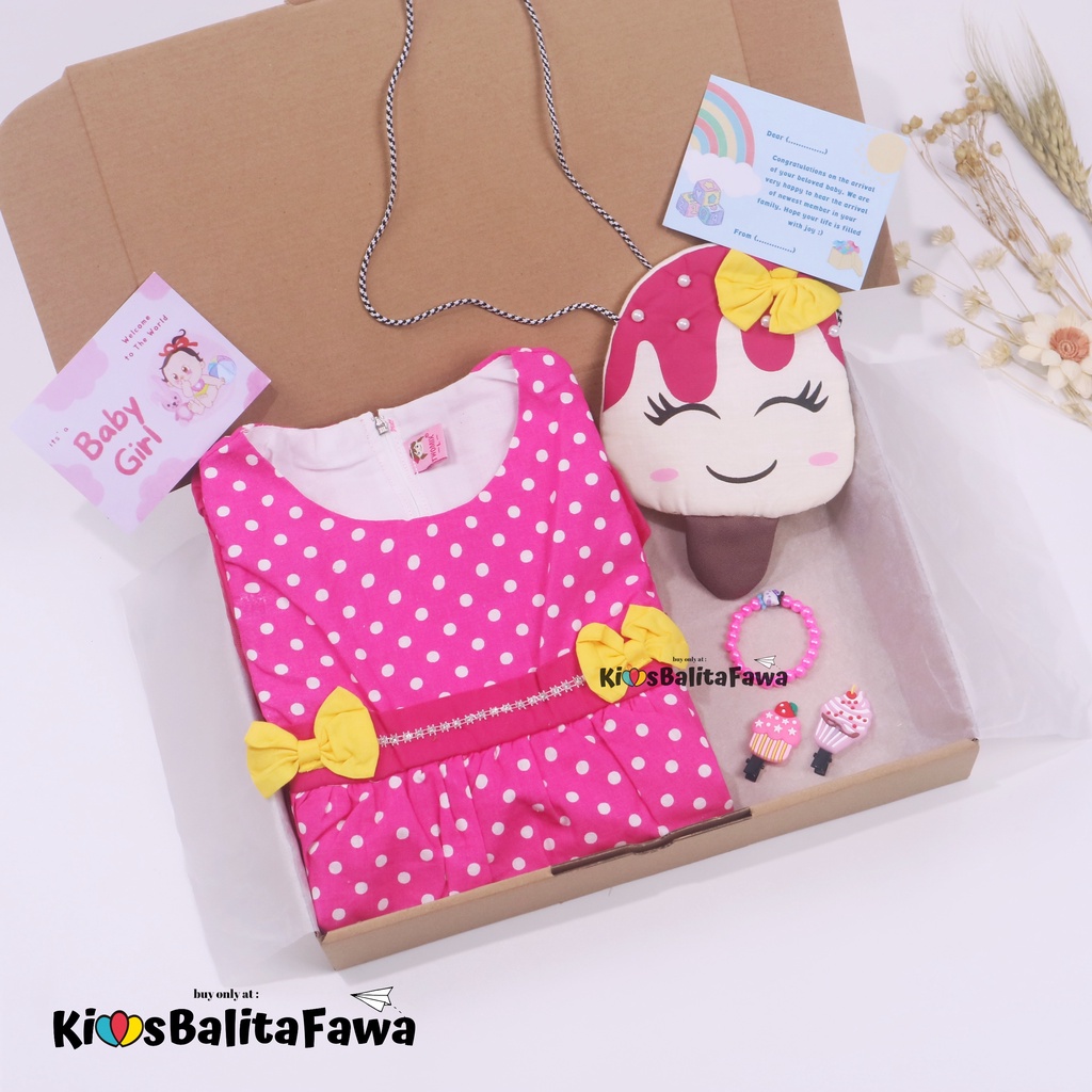 [KAWAII] Hampers Baby Girl 0-18 Bulan / Kado Lahiran Bayi Perempuan Hadiah Bulan New Born Gift Dress