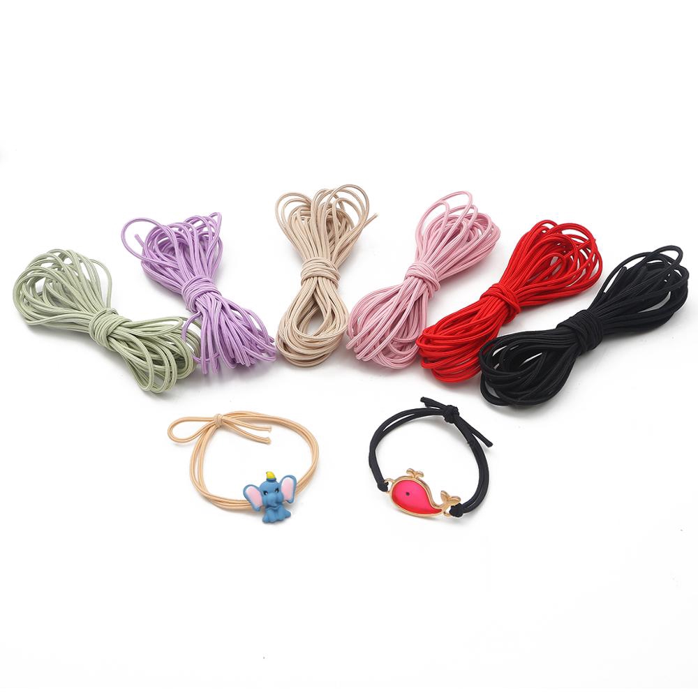 2mm 5M/lot 6warna Nylon Tali Elastis Cord String Strap Untuk Perlengkapan Aksesoris Jahit Handmade DIY