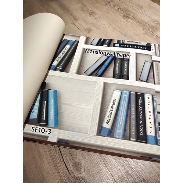 Wallpaper Dinding Rak Buku Perpustakaan Library Modern