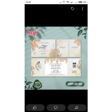 

Cetak Undangan Pernikahan Siple Elegan Murah Heppy Versi