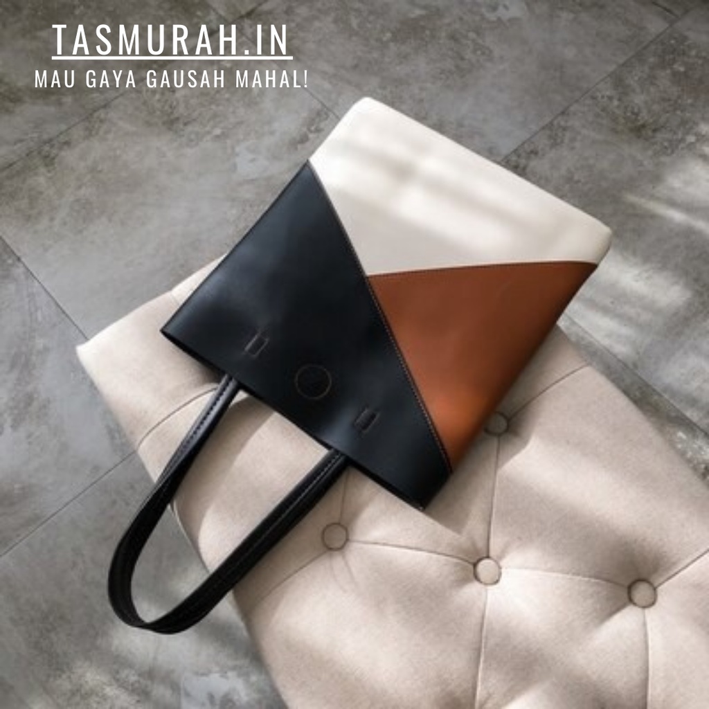 COD SALE 2.2 - TOTEBAG RESLETING KULIT BOTEGA [MUAT LAPTOP] TAIGA TIGA WARNA HITAM, KREM, COKLAT | TOTEBAG KASUAL/KOREAN | TOTEBAG KERJA, KULIAH, SEKOLAH, TRAVELING | TOTEBAG FASHION SHOW