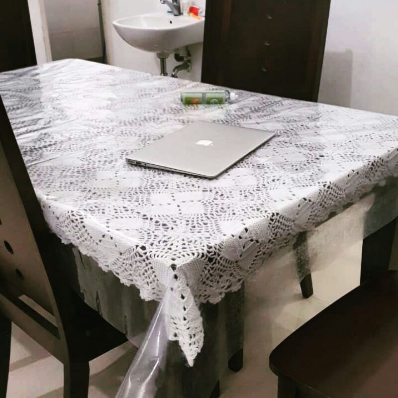 taplak rajutan meja makan