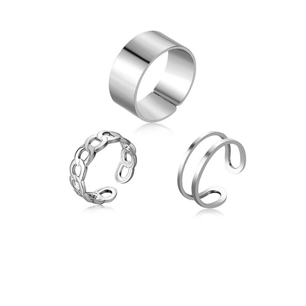 Mxbeauty Pria Geometris Cincin Adjustable Vintage Fashion Tembaga Hadiah Hari Valentine Gaya Jalanan Punk Jari Gesper