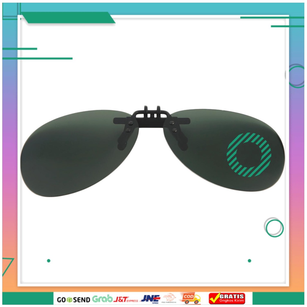 (BISA COD) FTIHSHPLensa Klip Kacamata Clip-on Sunglasses - Y16211