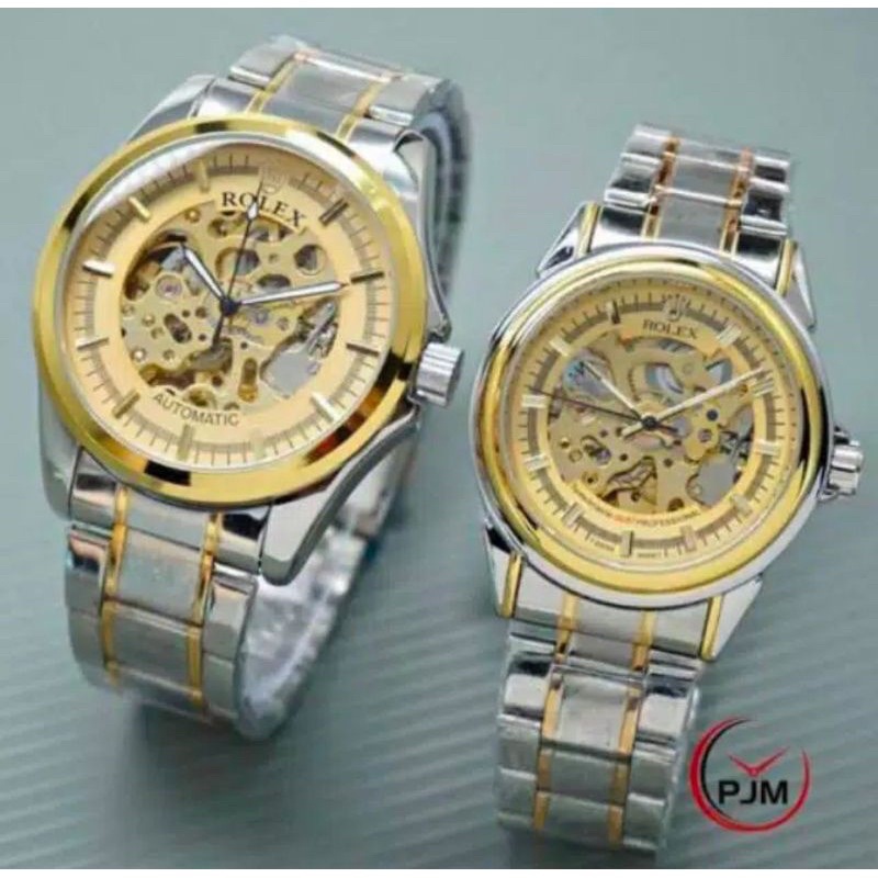 Jam Tangan Couple Rolex Premium Automatic Stainless Steel