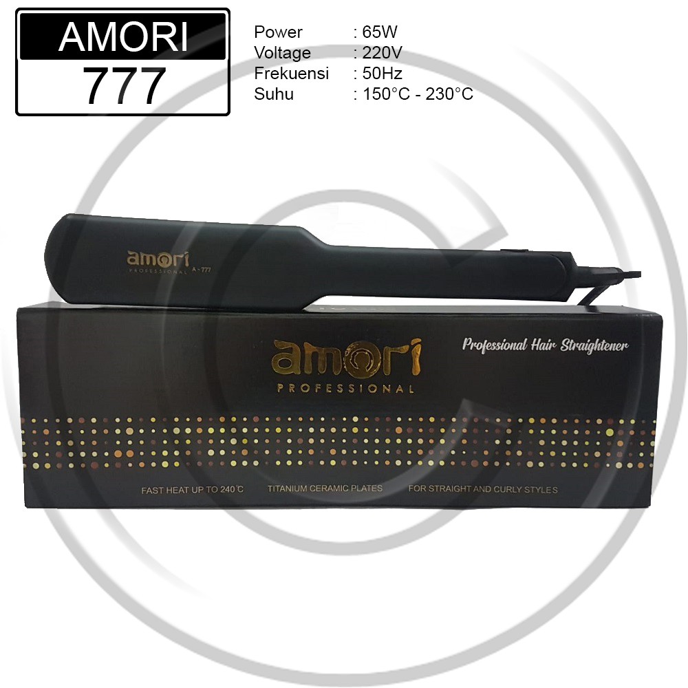 AMORI / AMORI-777 / Catokan Rambut Plat Lebar Lurus