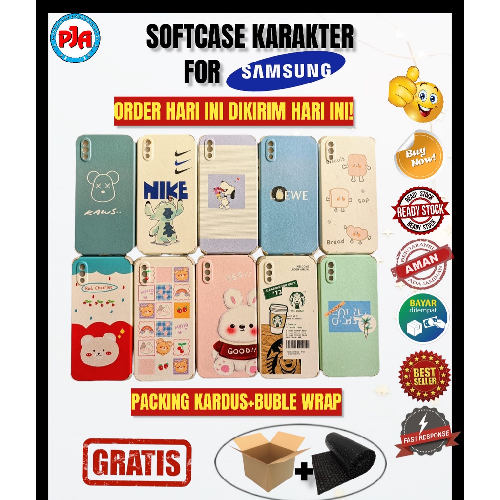 Softcase Casing Samsung A02 A02S A03S A32 4G Karakter