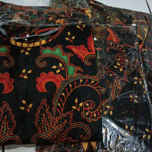 Batik Couple Keluarga - Bisa Cod - Couple Batik Indonesia Sarimbit Gamis Familly  - Batik Putra Hadi