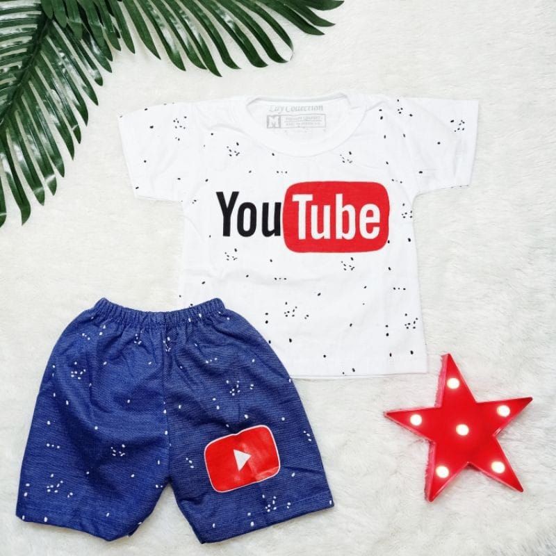 SETELAN ANAK YOUTUBE 6-24 BULAN MODEL CELANA PENDEK KUALITAS TERJAMIN