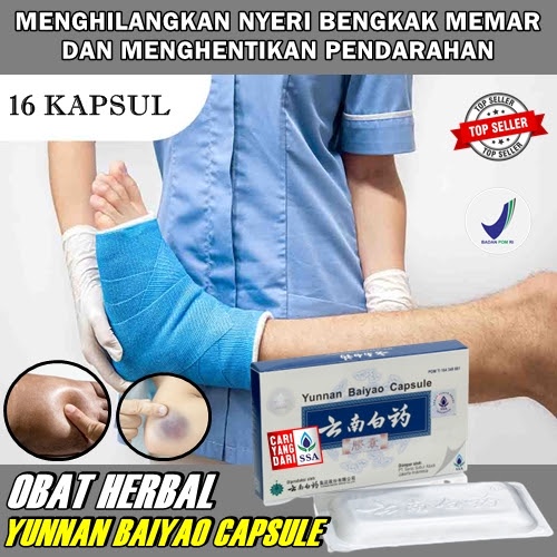 TERBARU obat china yunnan baiyao capsule obat herbal luka dalam luka bengkak memar alami terbaik ori