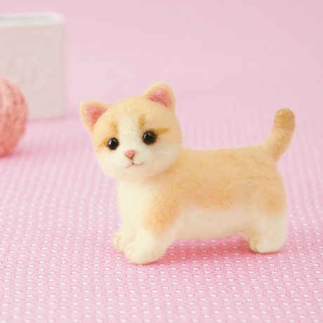 DIY needle felting craft kit munchkin cat