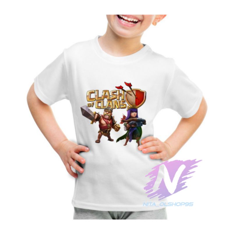 kaos anak coc baju kaos clas of clan