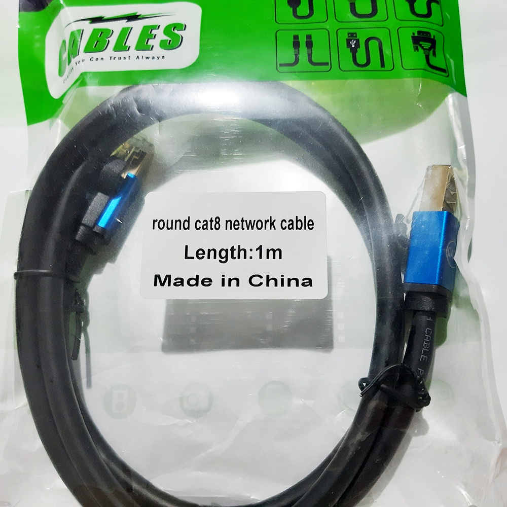 Kabel LAN Cat8 Round Patch Cord Ethernet UTP Cable 1 Meter