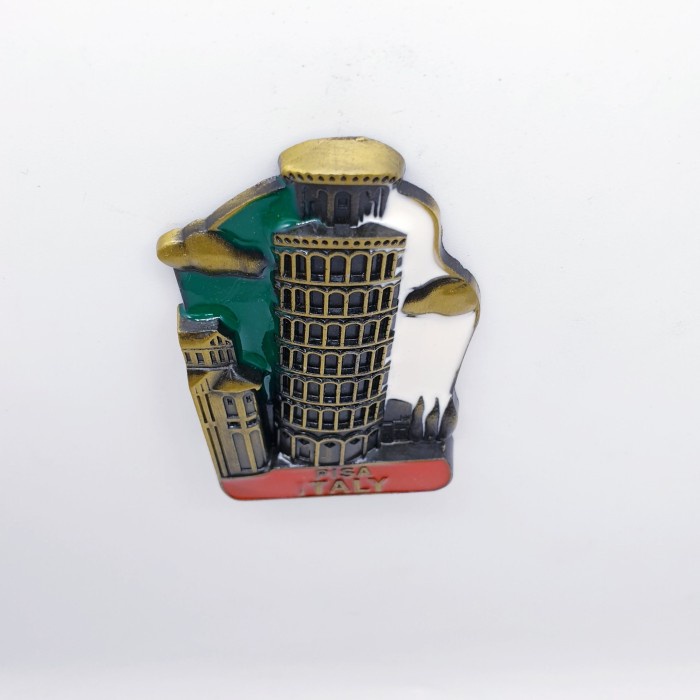 3D LOGAM Souvenir Negara magnet Kulkas Tempelan Italy Pisa