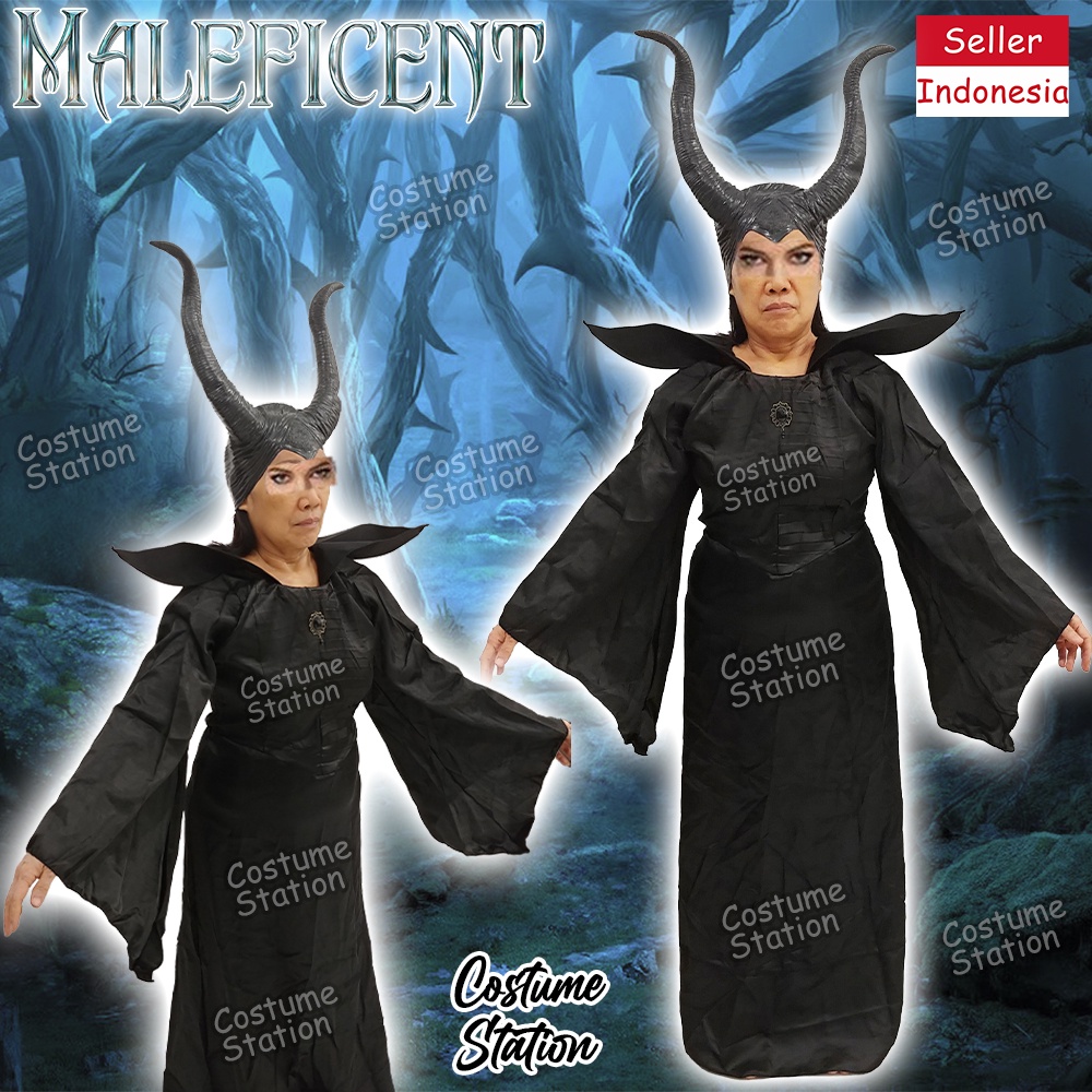 Kostum Maleficent / Costume Witch Penyihir Devil Halloween dewasa