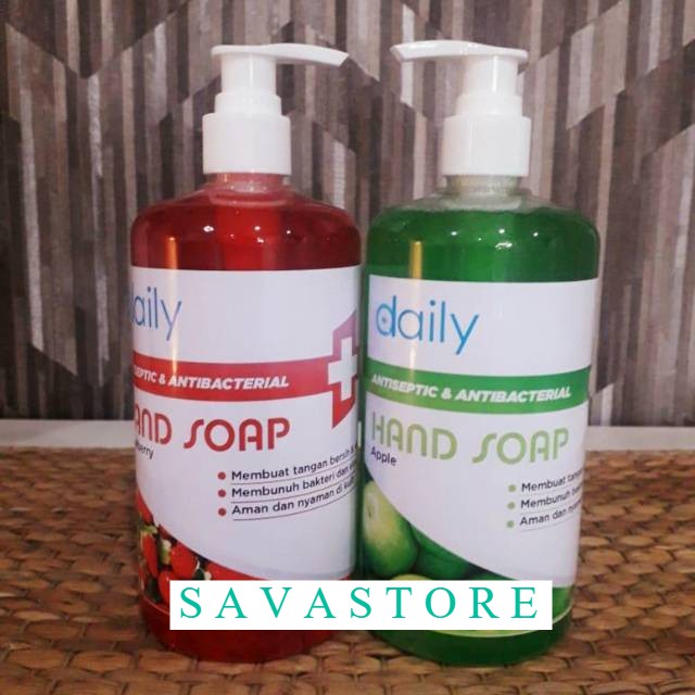 SABUN CUCI TANGAN DAILY HAND SOAP 500ML PUMP AROMA APEL ANTI VIRUS BAKTERI