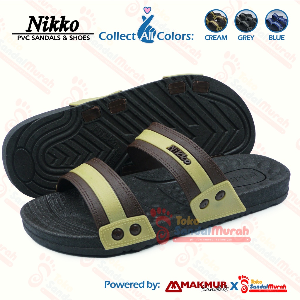 Toko Sandal Murah - Sandal Selop Pria Ban 2 / Sandal Pria Terbaru / Sandal Pria Casual / Sandal Slip On Karet Murah / Sandal Tahan Air / Sandal Kekinian [ TK Sandal Murah M 03 Nikko 614 ]