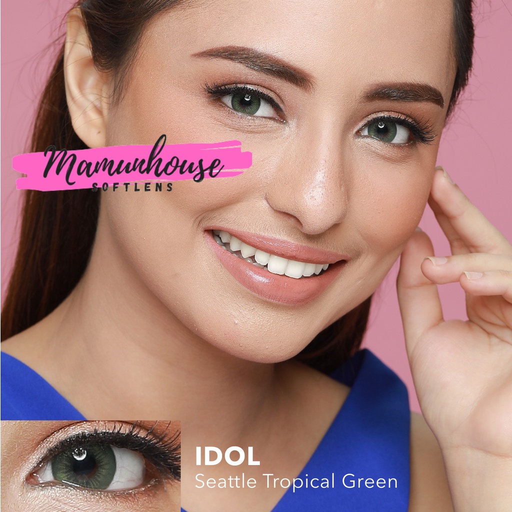 ORIGINAL Softlens i-DoL Seattle 2 (Princess Idol) Warna Cool Gray Grey Honey Brown Marine Tropical