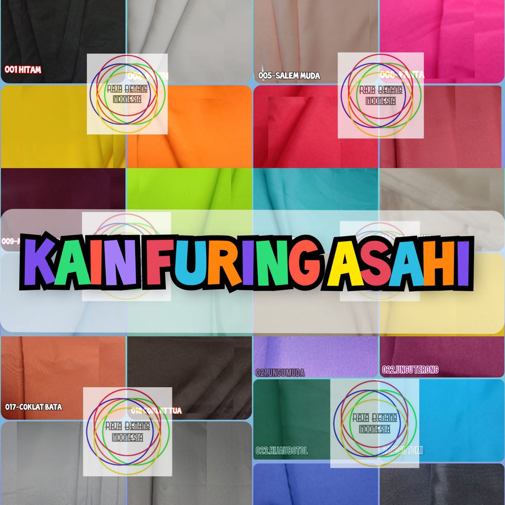 kain asahi/KainFuring Asahi 1/2meter , 20 varian warna.