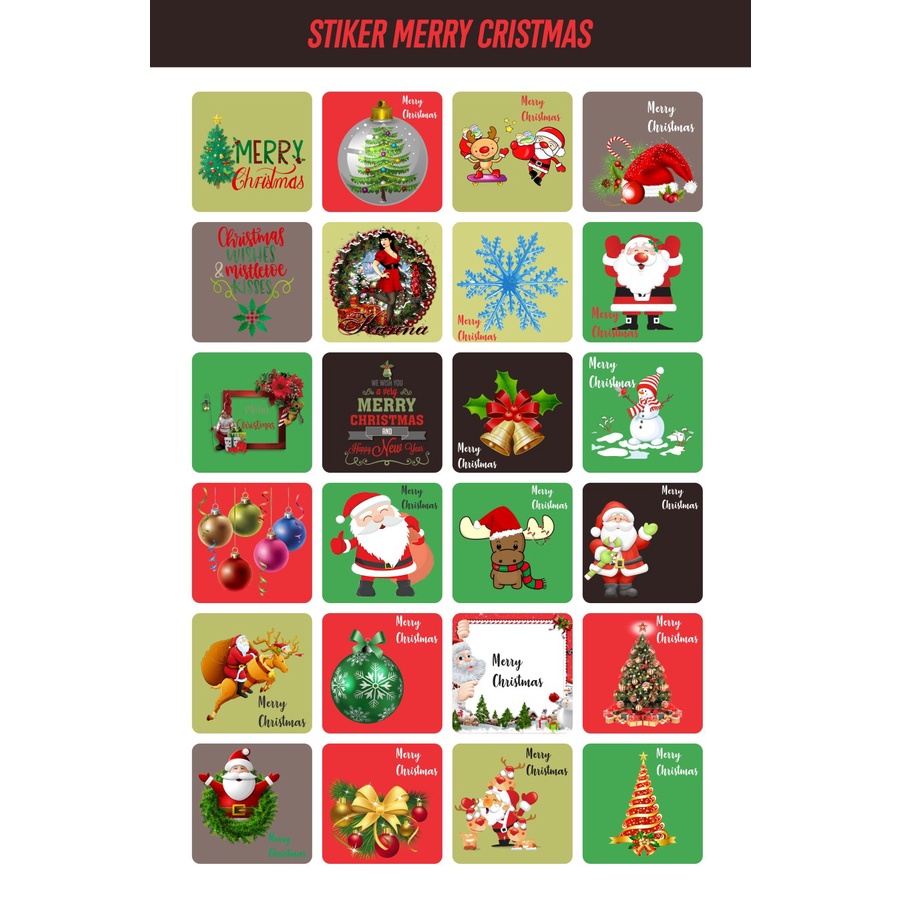 

LABEL STIKER UCAPAN NATAL-TEMPELAN BOX HADIAH- CHRISTMAS GIFT STIKER