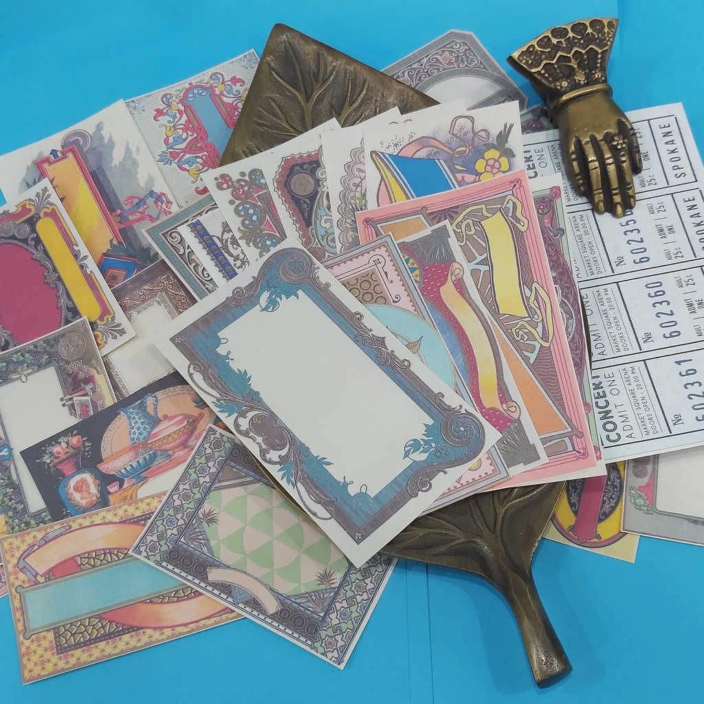 

34 Pcs 14Old Retro Label Stiker Untuk Jurnal Journal Scrapbook Bujo
