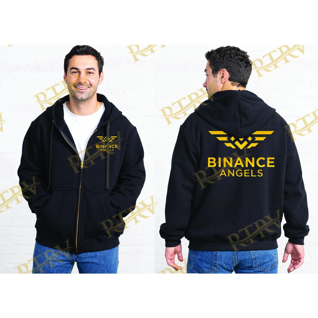 JAKET SWEATER HOODIE ZIPPER BITCOIN ANGELS BITCOIN CRYPTO