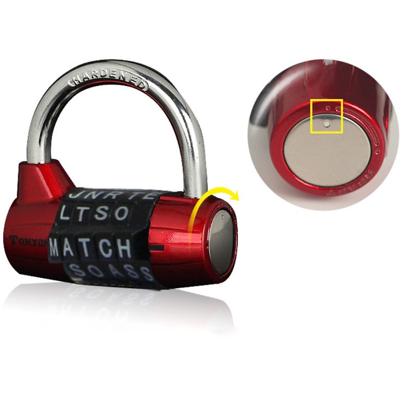 Vivi Kunci Loker Gym 5huruf Heavy Duty Alloy Padlock Password Gembok Keamanan Kokoh-Mudah Di Atur Sendiri Keyless Res