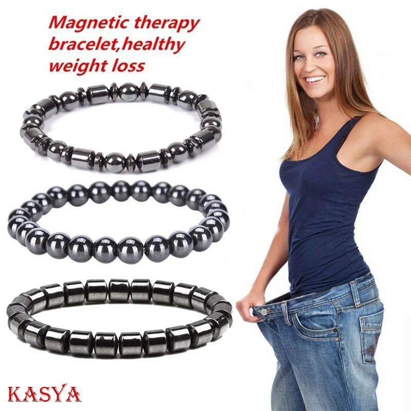 Gelang Kesehatan Magnetik Batu Hematite Natural / Batu Hematite