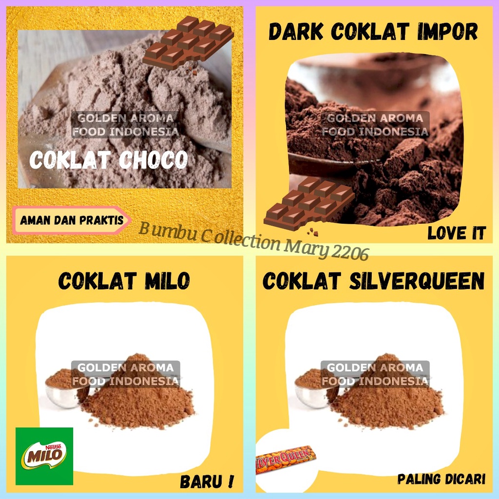 BUMBU TABUR BUBUK MANIS 100 GRAM COKLAT CHOCO DARK COKLAT IMPOR COKLAT MILO COKLAT SILVERQUEEN DINGI