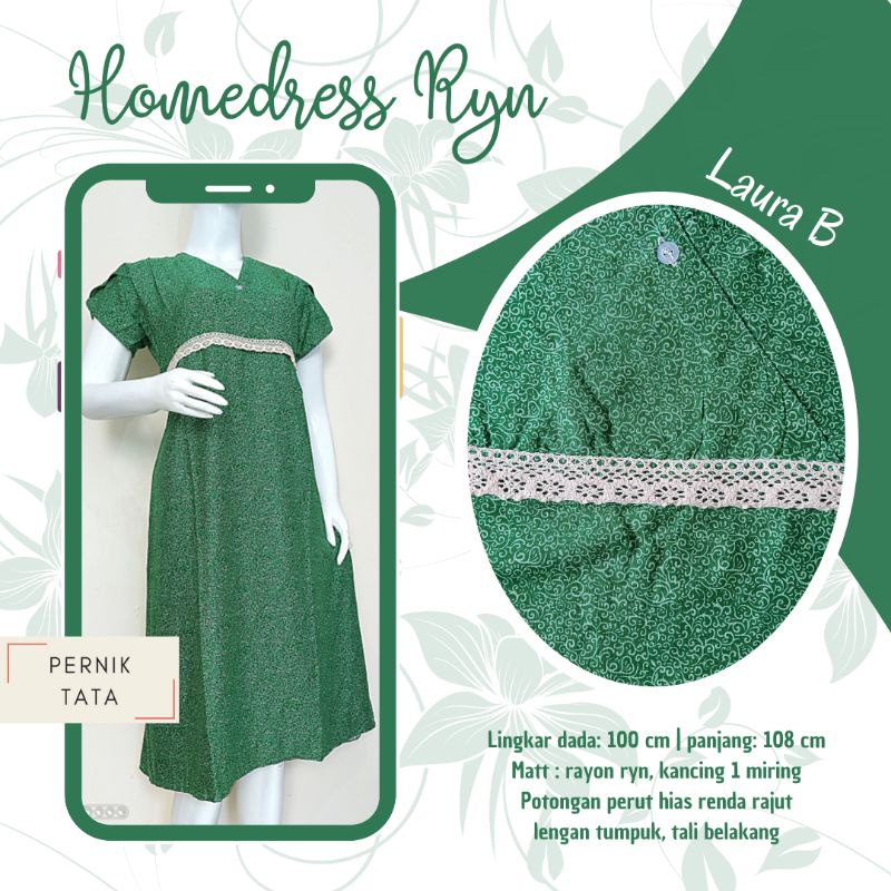 Homedress LAURA ori by Ryn - Daster Arab Premium Rayon Twill