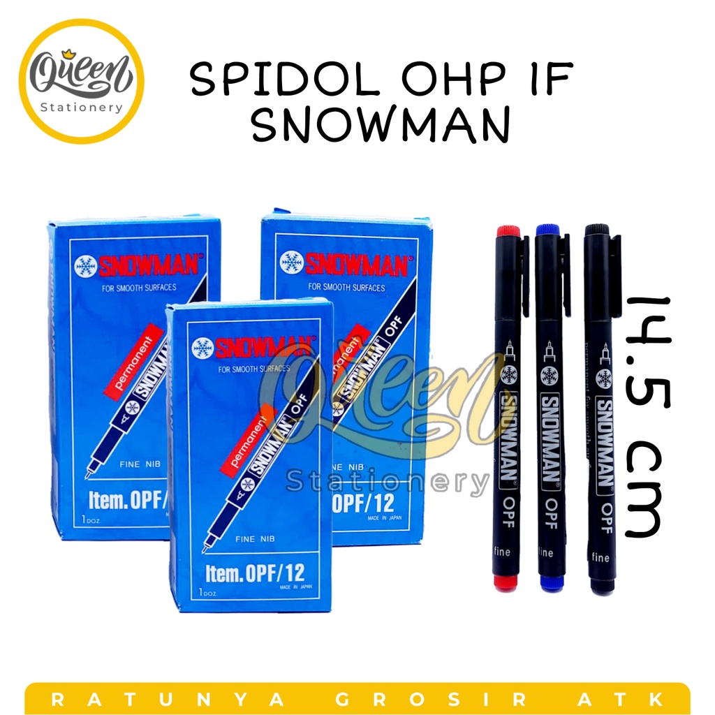 SPIDOL OHP 1F SNOWMAN/ SPIDOL PERMANEN / SPIDOL FINE/ SPIDOL PERMANEN KECIL