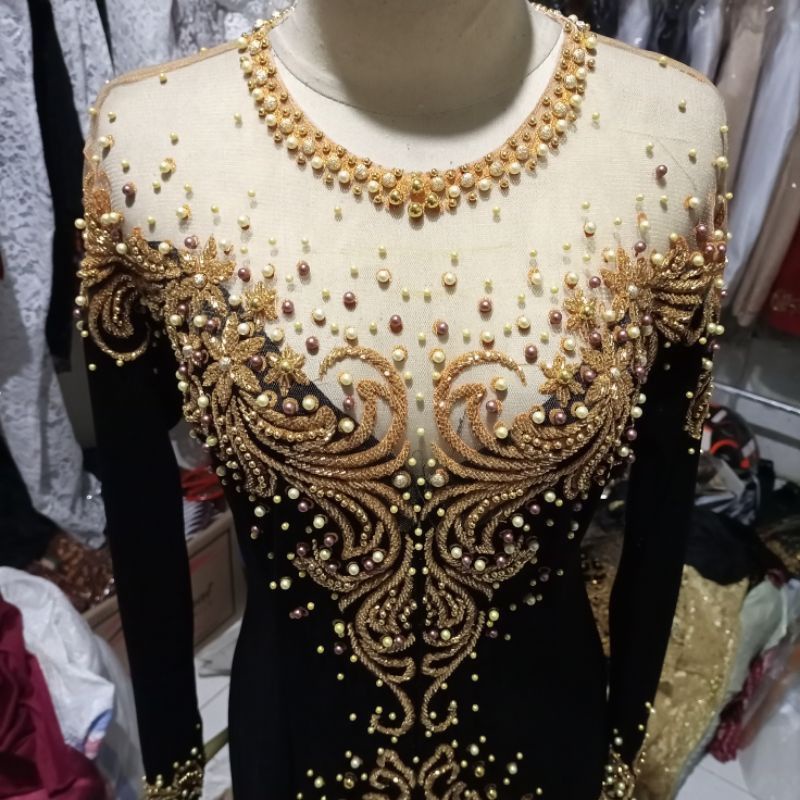 KEBAYA GAUN PENGANTIN BLUDRU JAWA MEWAH MODERN CANTIK MARUN HITAM HIJAU dll