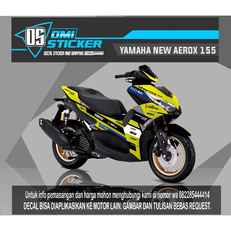 decal sticker yamaha new aerox flexbox ducati